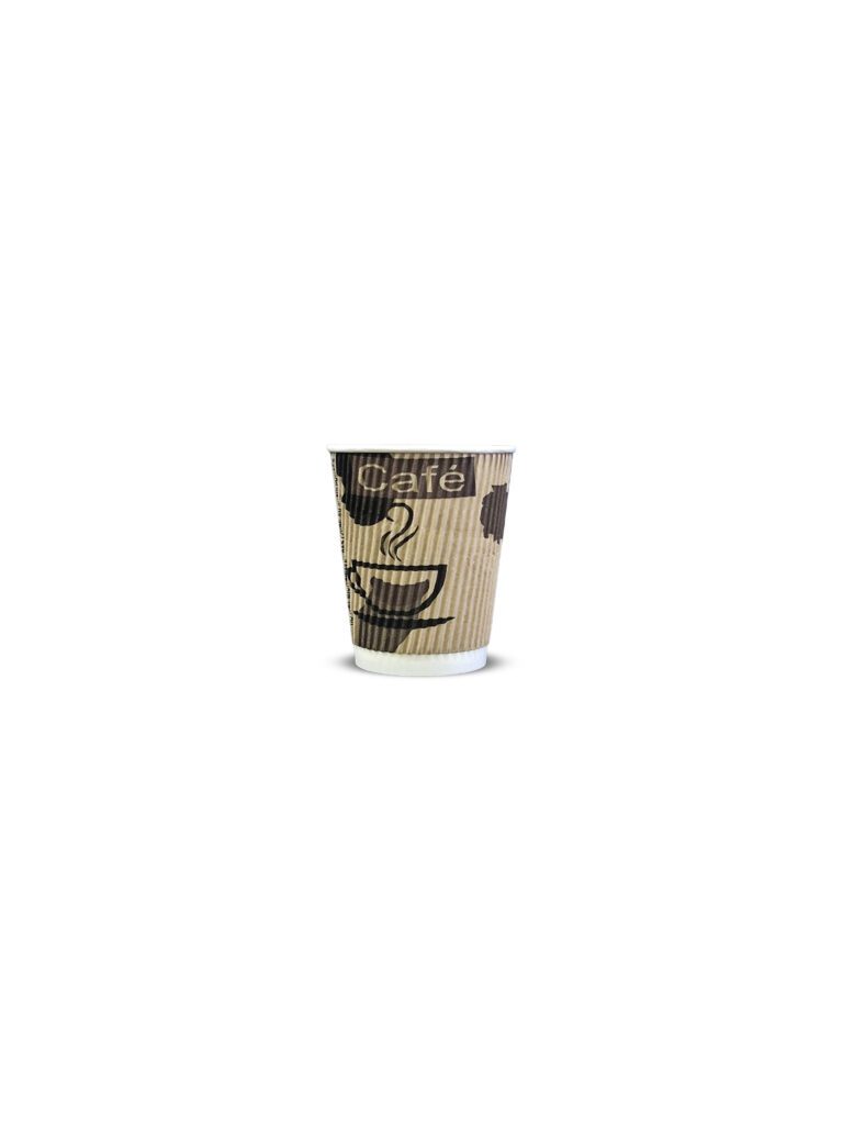 250ml Brown Ripple Paper Cup