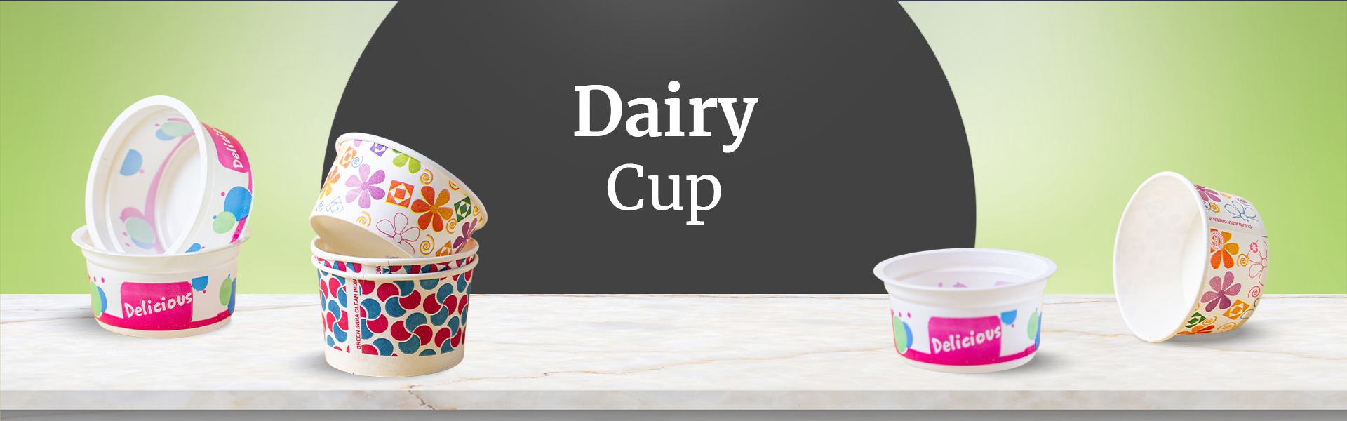 Banner dairy cups