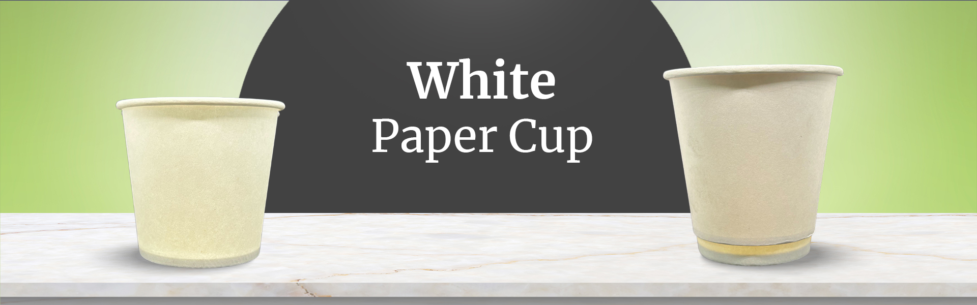 Banner white cups