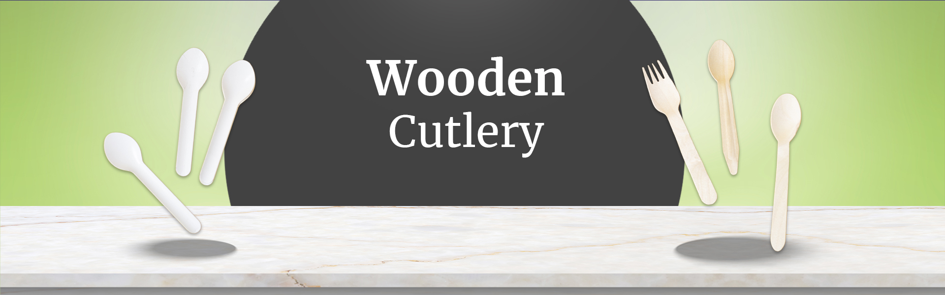 banner wooden cutlery