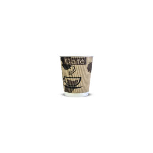 250ml Brown Ripple Paper Cup