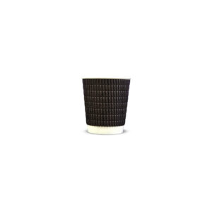 200ml Black Ripple Paper Cup